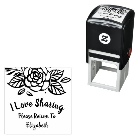 Monogram Boek Club Terugkeer Roos Uitleen Biblioth Zelfinktende Stempel (In situ)