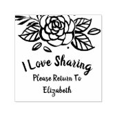 Monogram Boek Club Terugkeer Roos Uitleen Biblioth Zelfinktende Stempel (Design)