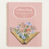 Monogram Boek Flowers Familie Homeschool Planner (Voorkant)