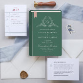 Monogram Boek Hoesje bruiloft uitnodiging