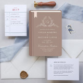 Monogram Boek Hoesje bruiloft uitnodiging