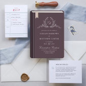 Monogram Boek Hoesje bruiloft uitnodiging
