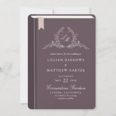 Monogram Boek Hoesje bruiloft uitnodiging (Voorkant)