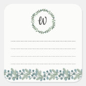 Monogram boekenplaat, neutraal genderboek sticker (Voorkant)