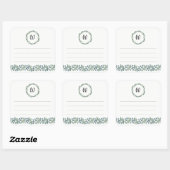 Monogram boekenplaat, neutraal genderboek sticker (Vel)