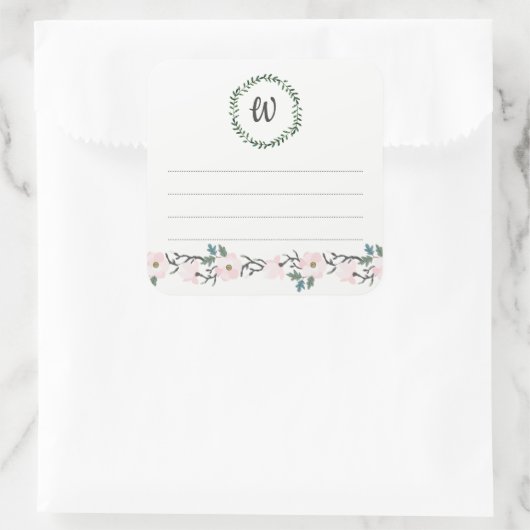 Monogram boekenplaat, vrouwelijke boek sticker (Tas)