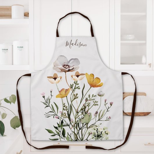 Monogram Boeket van Gedroogde Wilde Bloemen Schort