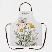 Monogram Boeket van Gedroogde Wilde Bloemen Schort (Voorkant)