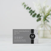 Monogram Boekhouder Visitekaartjes  (Staand voorkant)