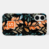 Monogram Boho bloem Case-Mate iPhone Case (Achterkant (horizontaal))