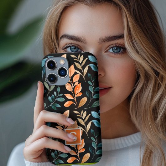 Monogram Boho bloem Case-Mate iPhone Case