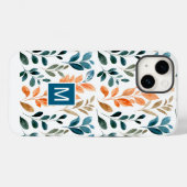 Monogram Boho bloem Case-Mate iPhone Case (Achterkant (horizontaal))