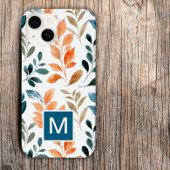 Monogram Boho bloem iPhone Hoesje