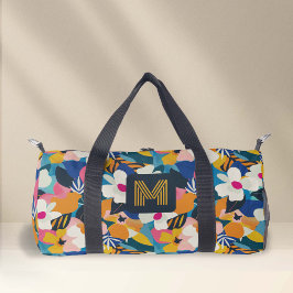 Monogram boho bloemenretro 70 stijl dans plunjezak
