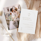  monogram |  Boho bruiloft uitnodiging