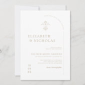  monogram |  Boho bruiloft uitnodiging (Voorkant)