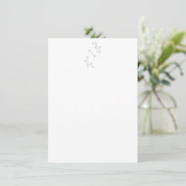 Monogram Boho Cherry Blossom Floral Art Wedding Notitiekaartje