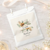 Monogram, boho, elegant bloemenboeket bedankzakje (Geknipt)