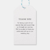 Monogram, boho, elegant bloemenboeket cadeaulabel (Achterkant)