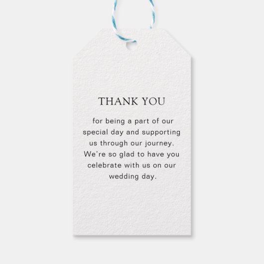 Monogram, boho, elegant bloemenboeket cadeaulabel (Achterkant)