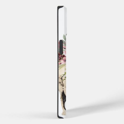 Monogram Boho Floral Skull Case-Mate iPhone Case (Achterkant / Rechts)