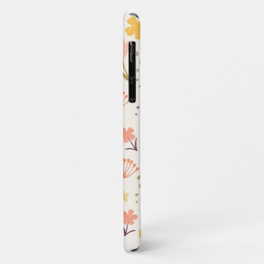 Monogram Boho Flowers iPhone Case (Achterkant/links)