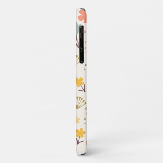 Monogram Boho Flowers iPhone Case (Achterkant/links)