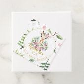 Monogram Boho Giraffe Baby Shower Bloemen Favor Ta Bedankjes Labels (In situ)