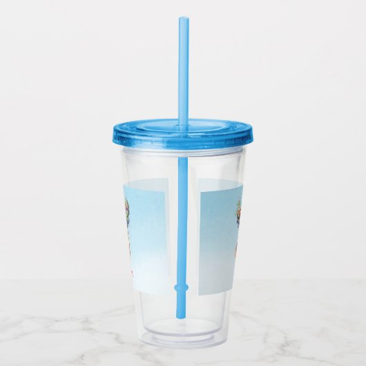 Monogram Boho Herten Acryl Drinkbeker (Rechts)