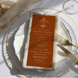 monogram | Boho huwelijksprogramma Programmakaart