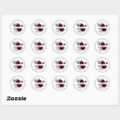 Monogram Boho Paarse Bloemen Retouradres Label (Vel)