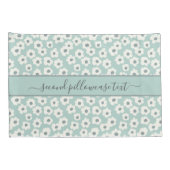 Monogram Boho Sage Groen Wit Grijs Bloemendesign  Kussensloop (Achterkant-Rechts)