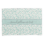 Monogram Boho Sage Groen Wit Grijs Bloemmotief  Kussensloop (Voorkant-Rechts)