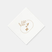 Monogram Boho Terracotta Huwelijkspapier op Maat Servet (Hoek)