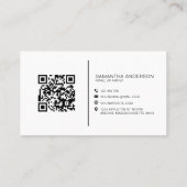 Monogram Boho Terracotta QR-code Modern Visitekaartje (Achterkant)