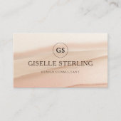 Monogram Boho Terracotta Waterverf Abstract Visitekaartje (Voorkant)