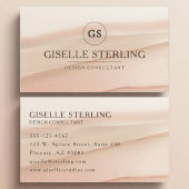 Monogram Boho Terracotta Waterverf Abstract Visitekaartje