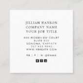 Monogram Boho-Visitekaartje Vierkante Visitekaartje (Achterkant)