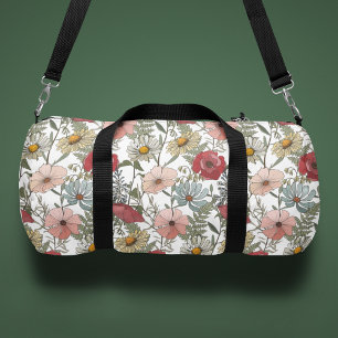 Monogram Boho Wilde Bloem Bloemmotief Plunjezak