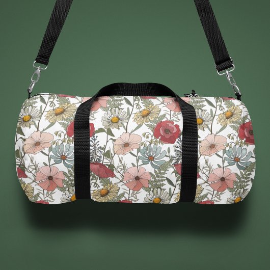 Monogram Boho Wilde Bloem Bloemmotief Plunjezak
