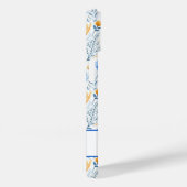 Monogram Boho Wilde Bloemen Blauw Geel Bloemig Case-Mate iPhone Case (Achterkant / Rechts)