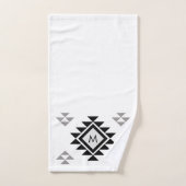 Monogram Boho Zwart wit Bad Handdoek (Handdoek)