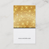 Monogram | Bokeh (goud) Visitekaartje (Achterkant)