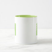 Monogram Bold Modern Lime Green White Mug Mok (Midden)