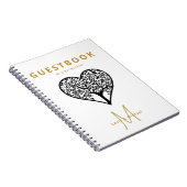 Monogram Boom van het Leven Wedding Guest Book Gol Notitieboek (Rechterzijde)