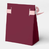 Monogram bordeauxrood trouwgunstdoos bedankdoosjes (Achterkant)