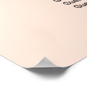 Monogram bordschuimbord voor weduwenkaarten poster (Hoek)