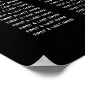 Monogram-borduurstoeltje voor zwart en wit poster (Hoek)