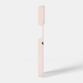 Monogram borstel kalligrafie Foto Blush Pink iPhone Hoesje (Rechterkant)