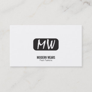Monogram Borstel Type Gezicht Visitekaartje